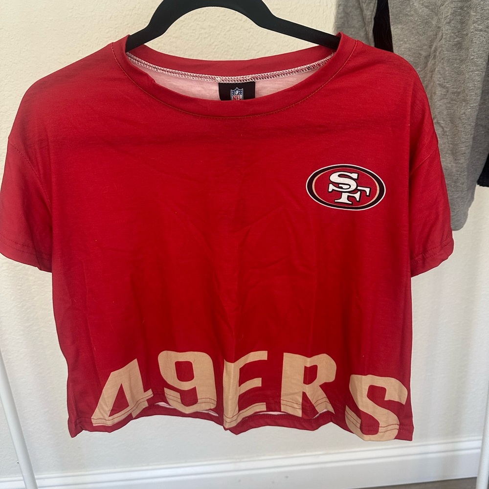 NFL Red Team Apparel Tee with Cream Logo Accent